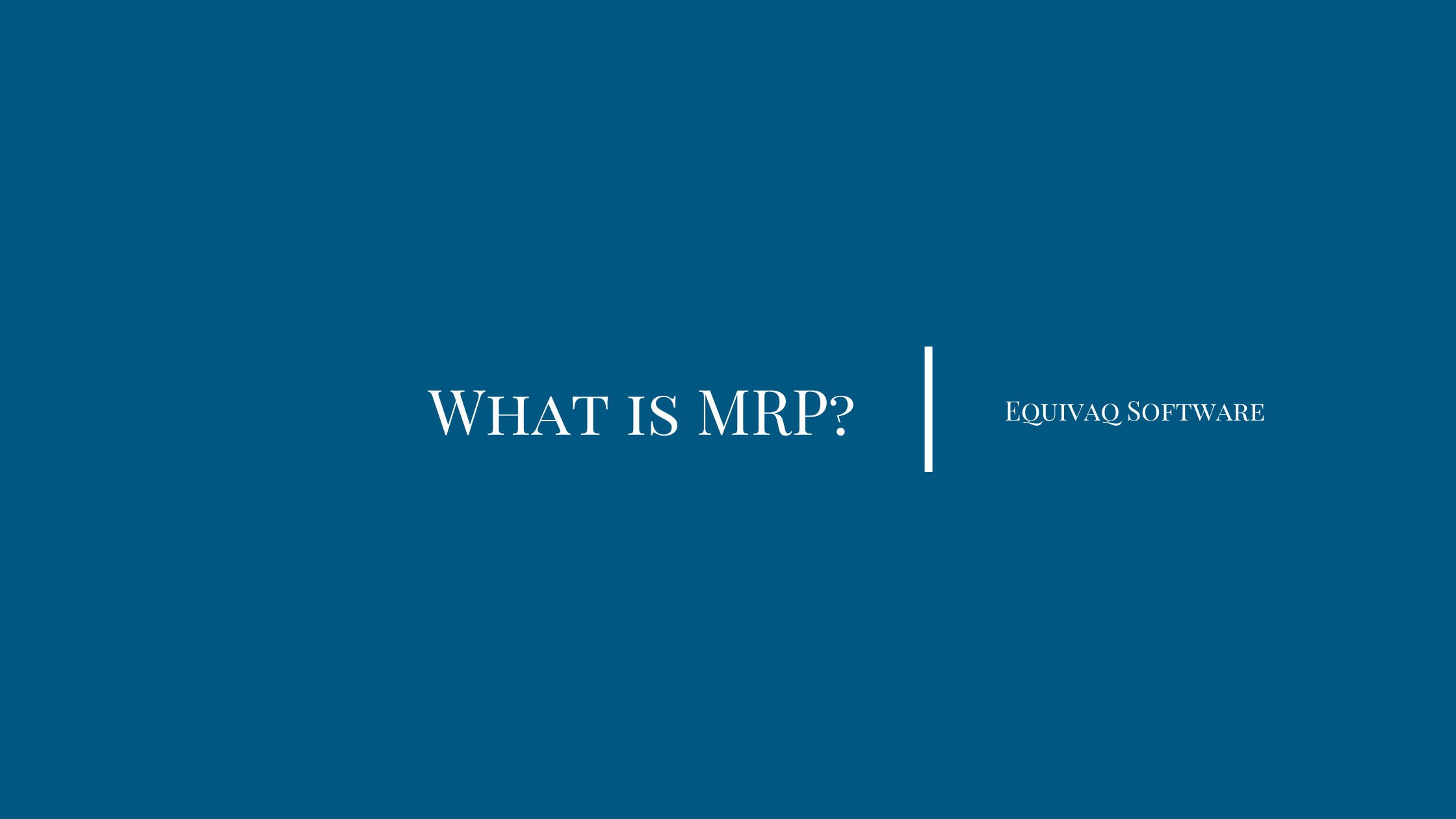 what is mrp blog